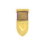 Gold Courageous Love Medal award with textured shield, heart emblem, and purple ribbon