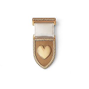 Heart Shield Medal - Bronze/Pearl